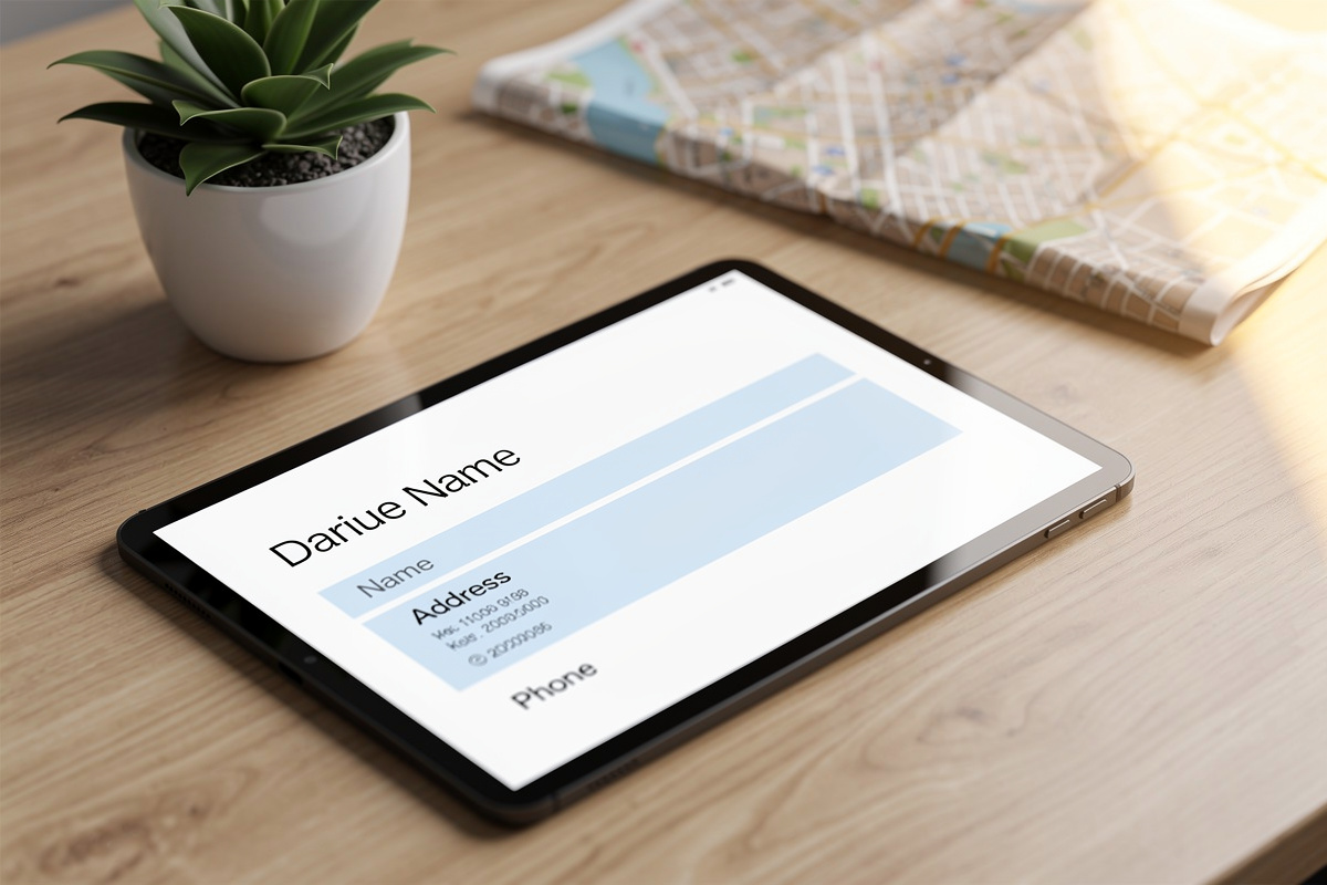 Fiche NAP structurée illustrant la définition d'une citation locale avec nom, adresse et téléphone