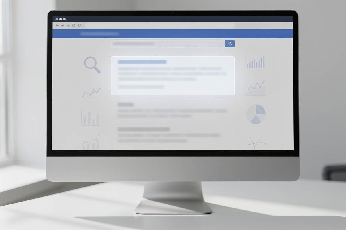 Maquette de SERP montrant le rôle de la meta description seo dans un snippet Google